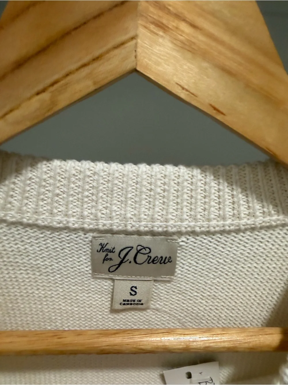 NEW J. Crew Mens Heritage cotton crewneck sweater Ivory Item BI841 Small